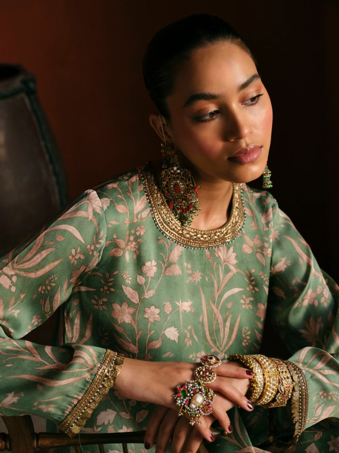 GREEN ASYMETRICAL CO-ORD SET