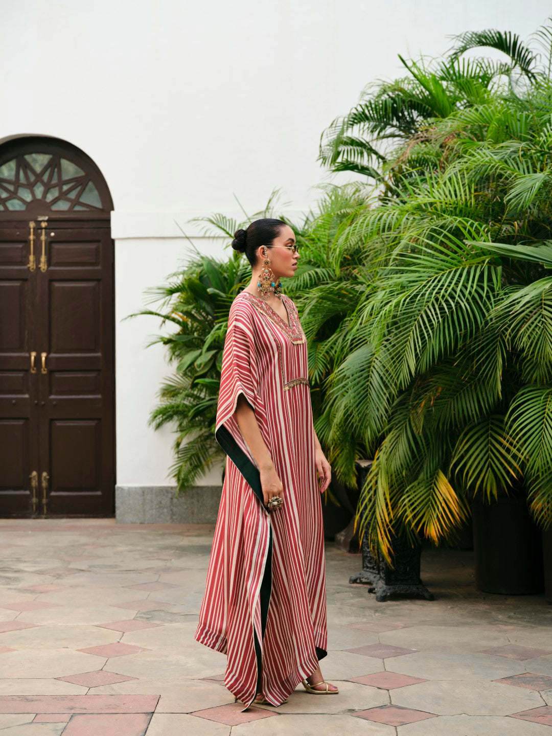 RED STRIPE KAFTAN